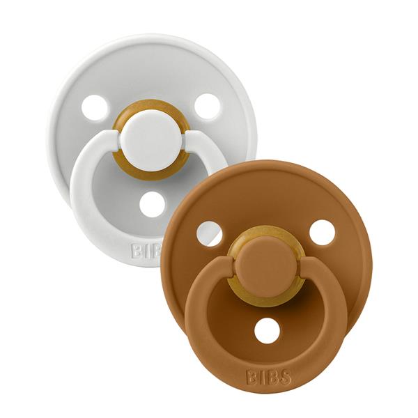 ביבס זוג מוצצים קולור לטקס עגולה HAZE/CARAMELמידה 1(110295)